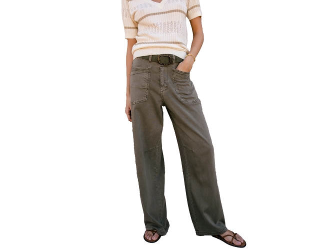 pantalon - JEANS - vetement femme - Jeans - Kaki - Freeman t.porter