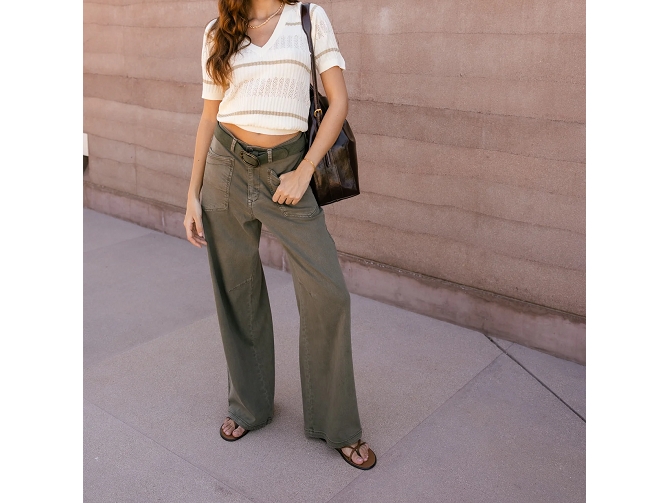 pantalon - JEANS - vetement femme - Jeans - Kaki - Freeman t.porter8178701_2