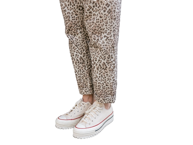 pantalon - CHINO - vetement femme - Coton - Léopard - Freeman t.porter8179301_4