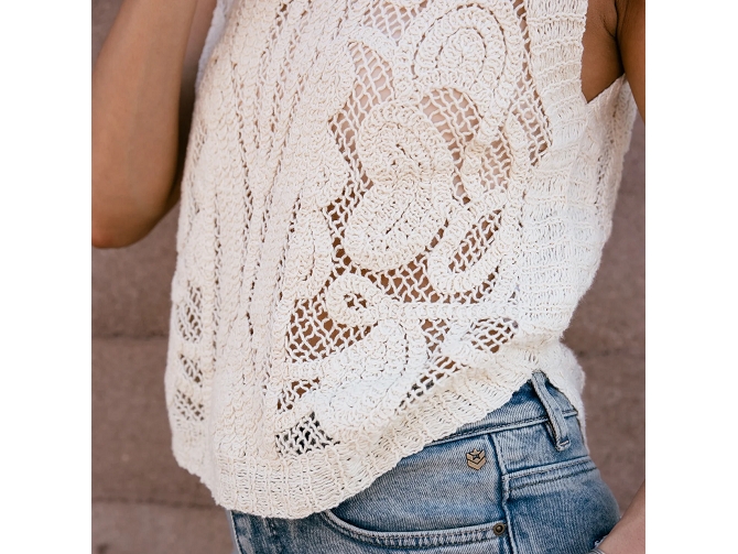 tee shirt - DEBARDEUR - vetement femme - Coton - Beige - Freeman t.porter8179701_5