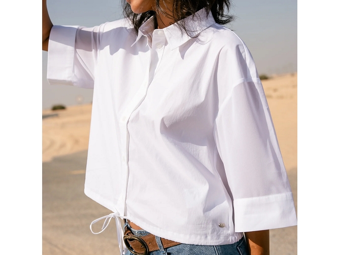 chemise - MANCHE LONGUE - vetement femme - Coton - Blanc - Freeman t.porter8180101_3