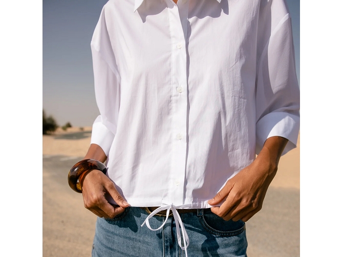 chemise - MANCHE LONGUE - vetement femme - Coton - Blanc - Freeman t.porter8180101_5