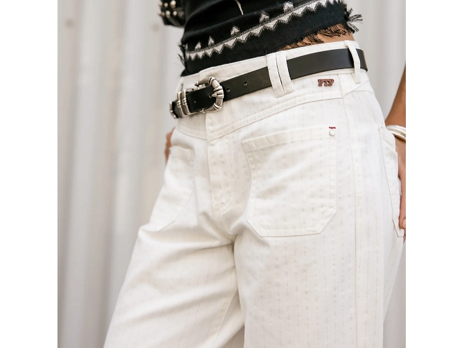 pantalon - CHINO - vetement femme - Coton - Blanc - Freeman t.porter8180701_3