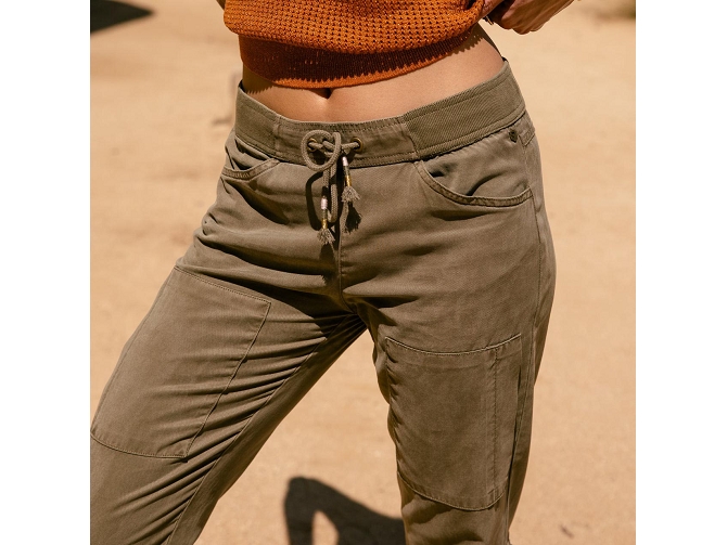 pantalon - CHINO - vetement femme - Coton - Kaki - Freeman t.porter8181301_3