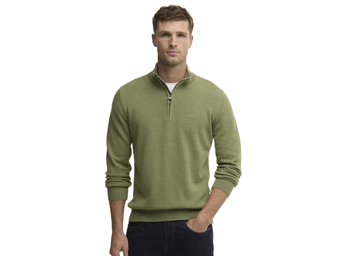 pull - MANCHE LONGUE - vetement homme - Coton - Vert - Barbour8197502_2