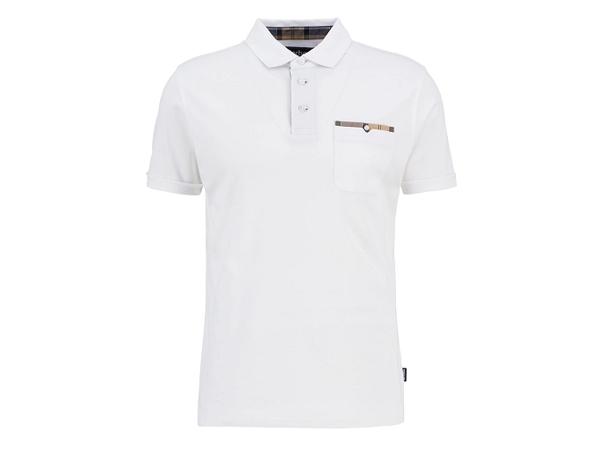 tee shirt - MANCHE COURTE - vetement homme - Coton - Blanc - Barbour