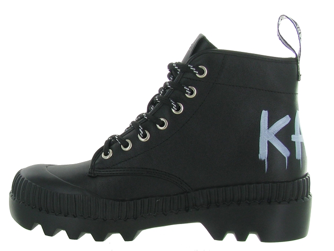 Karl lagerfeld bottines et boots kl45230 trekka ii brush noir9006101_4