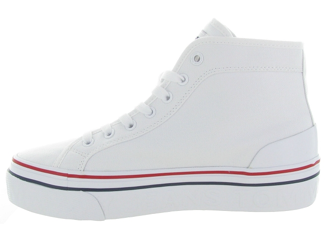 Tommy hilfiger baskets et sneakers tommy jean mid flatform blanc9007501_4