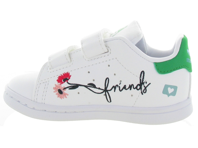 Adidas baskets et sneakers stan smith cf girl velcro blanc9008201_4