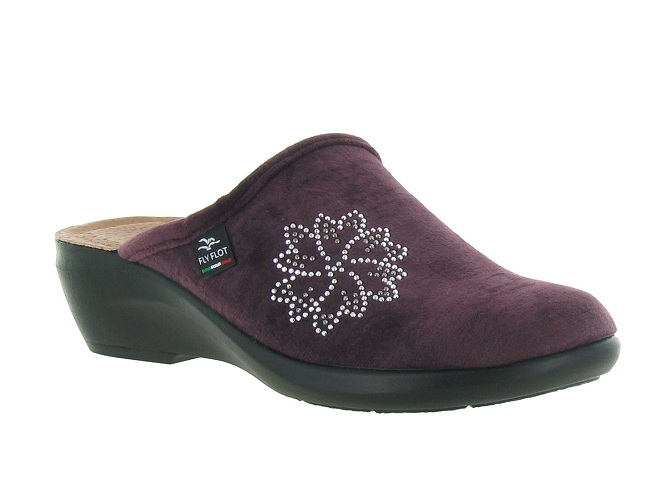 Fly flot chaussons et pantoufles frecelle 29069 prune