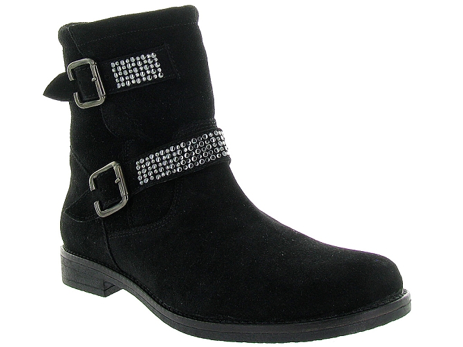 Reqins bottines et boots kim lucky strass noir