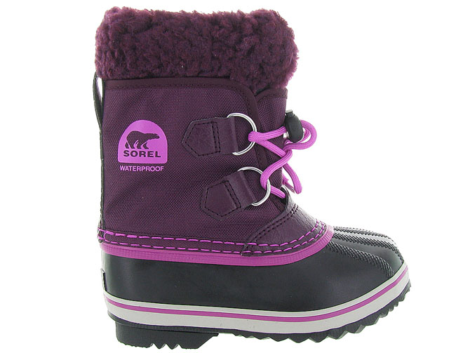 Sorel apres ski bottes fourrees yoot pac nylon 17851879 violet fonce9509312_2