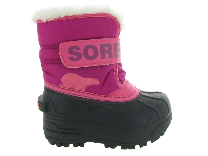 Sorel apres ski bottes fourrees snow commander1877 framboise9509406_2