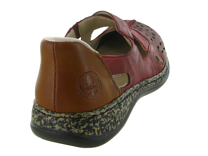 ballerines - Ballerine plate - femme - Cuir - Rouge - Rieker9620002_5