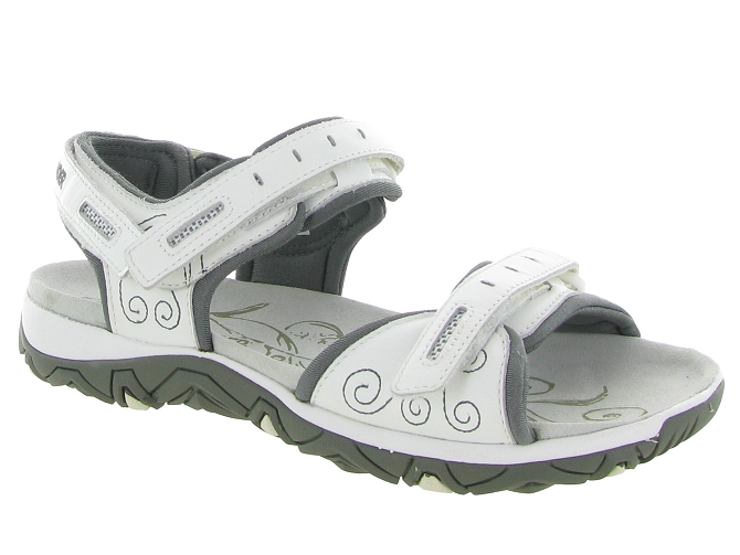 sandales et nu pieds - Confort - femme - Cuir - Blanc - All rounder