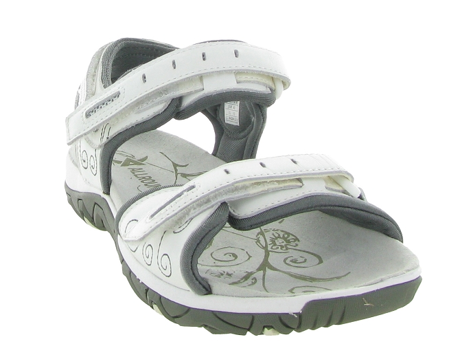 sandales et nu pieds - Confort - femme - Cuir - Blanc - All rounder9935202_3