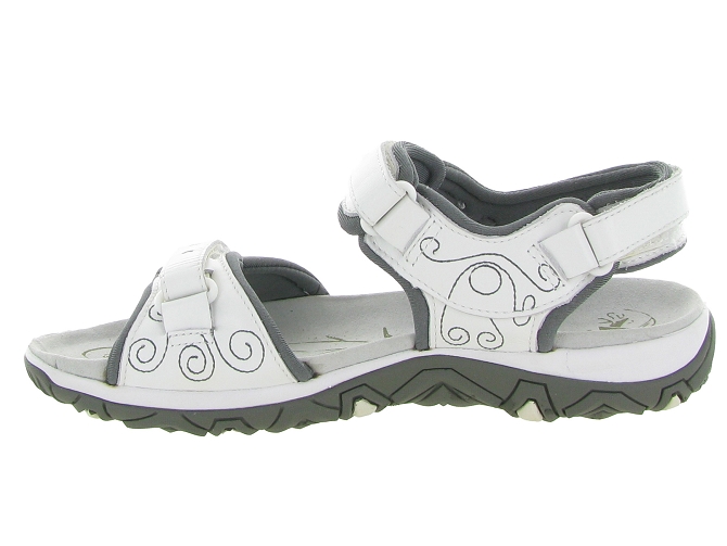 sandales et nu pieds - Confort - femme - Cuir - Blanc - All rounder9935202_4
