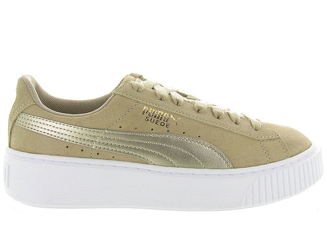 puma plateforme beige