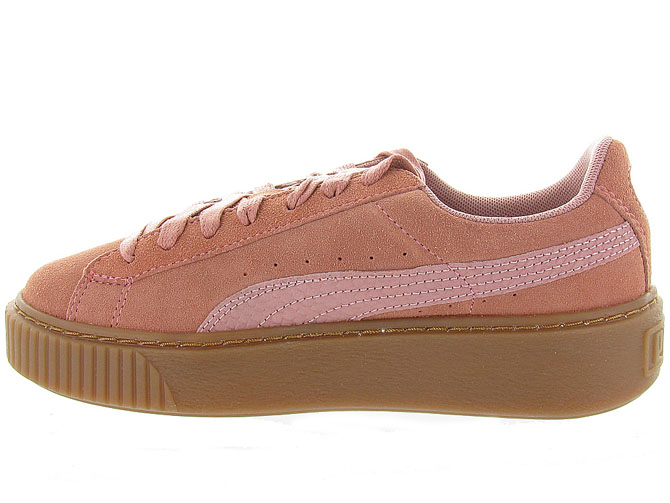 puma suede platform rose