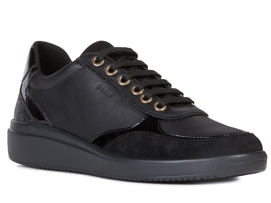 geox basket compensée noir