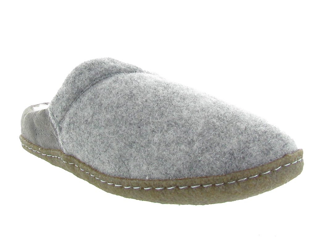chaussons et pantoufles femme Sorel nakiska scuff gris| Chaussures Online