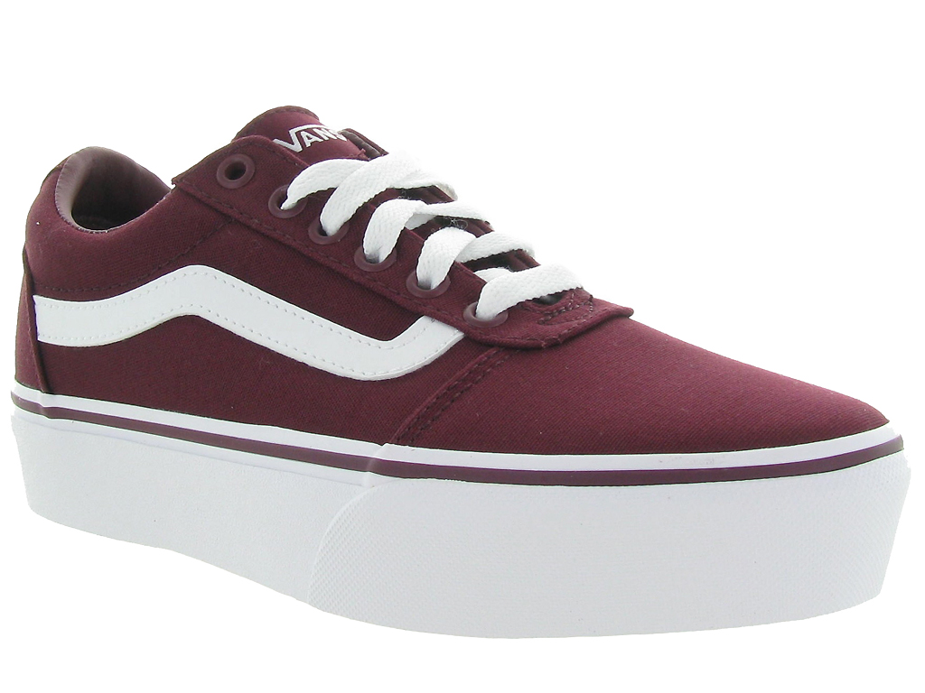 vans bordeaux femme