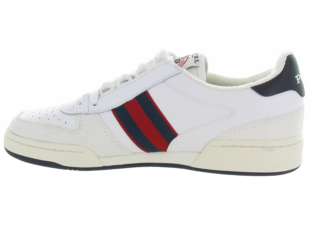 Chaussures Online Ralph lauren baskets et sneakers polo court rouge blanc homme