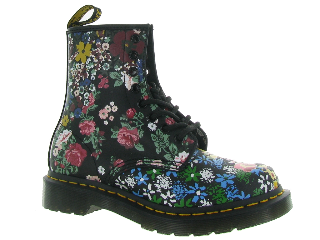 doc martens avec fleurs