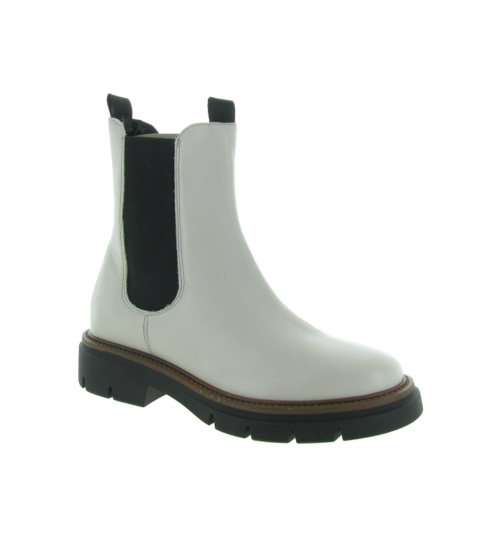 bottines et boots Chelsea femme Nubuck Blanc Carmen