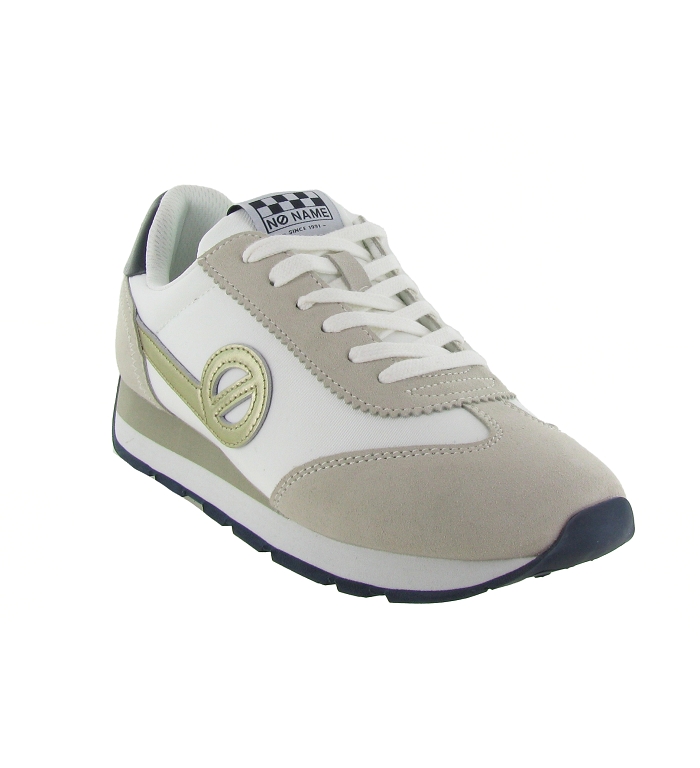 NO NAME CITY RUN JOGGER Baskets Femme Cuir Blanc Beige