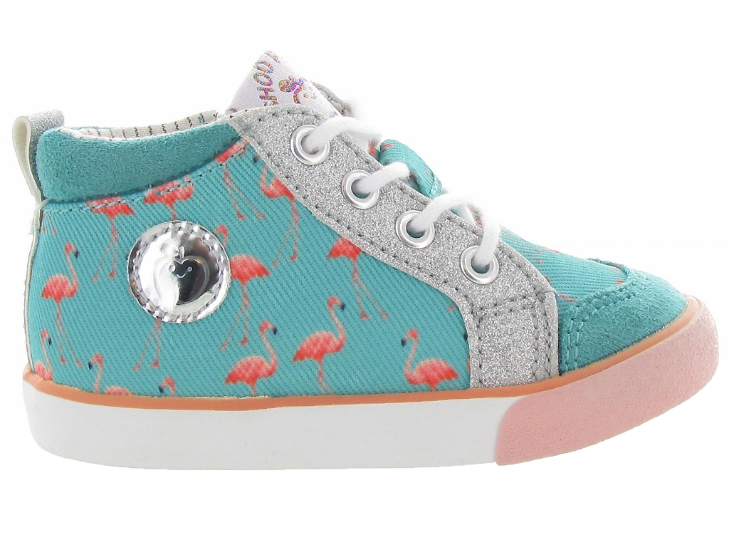 baskets et sneakers bebe fille Shoo pom bb zip basket turquoise