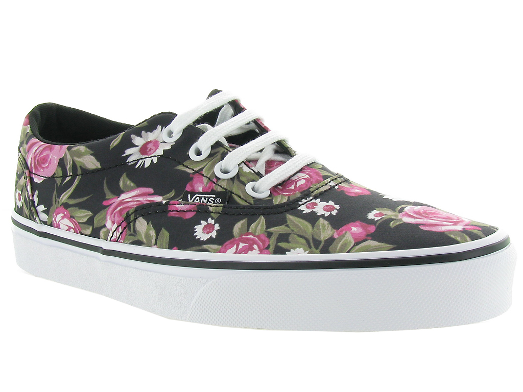 vans rose avec fleur