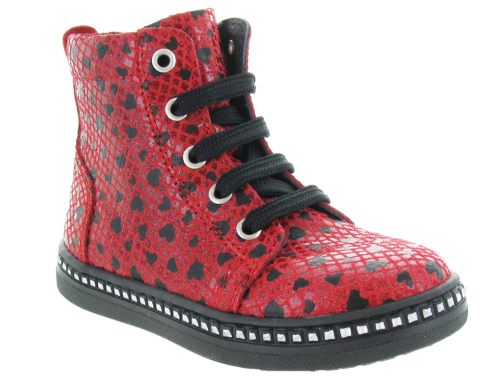 chaussures fille rouge