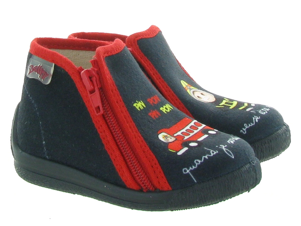 chaussons et pantoufles bebe garcon Bellamy tebo marine