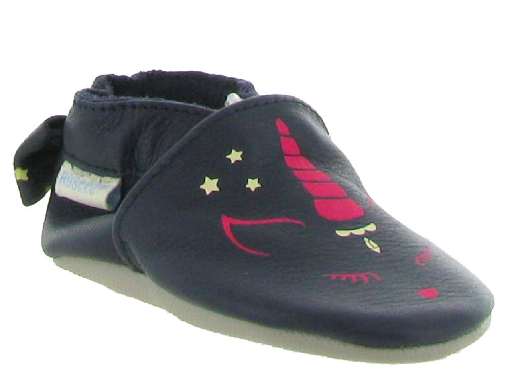 Chausson cuir bébé fille - Robeez