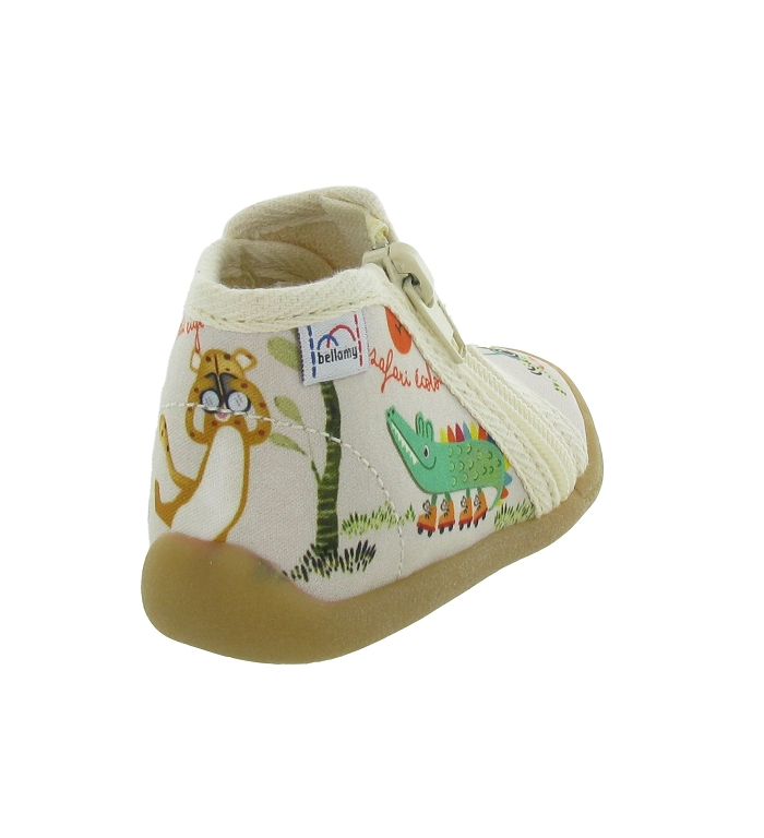 Chaussons Bellamy, chaussons bébé garçons motif pompier marine