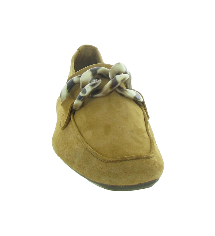 Mocassin cuir Femme de Reqins Hoster Camel collection Eté