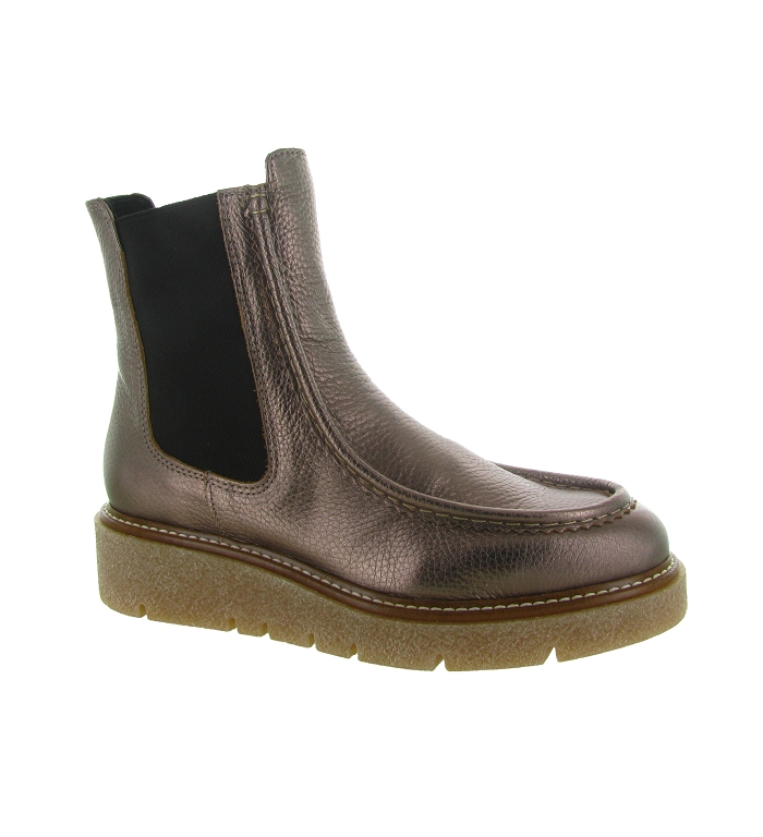 Bottines Femmes GIOIA SHOES Pointure 41 - Bronze Kaki, 2 Boucles, Talon 4 Cm, Matière Synthétique, Neuves