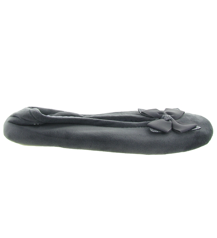 Isotoner Chaussons Ballerines élastique Gris - Chaussures