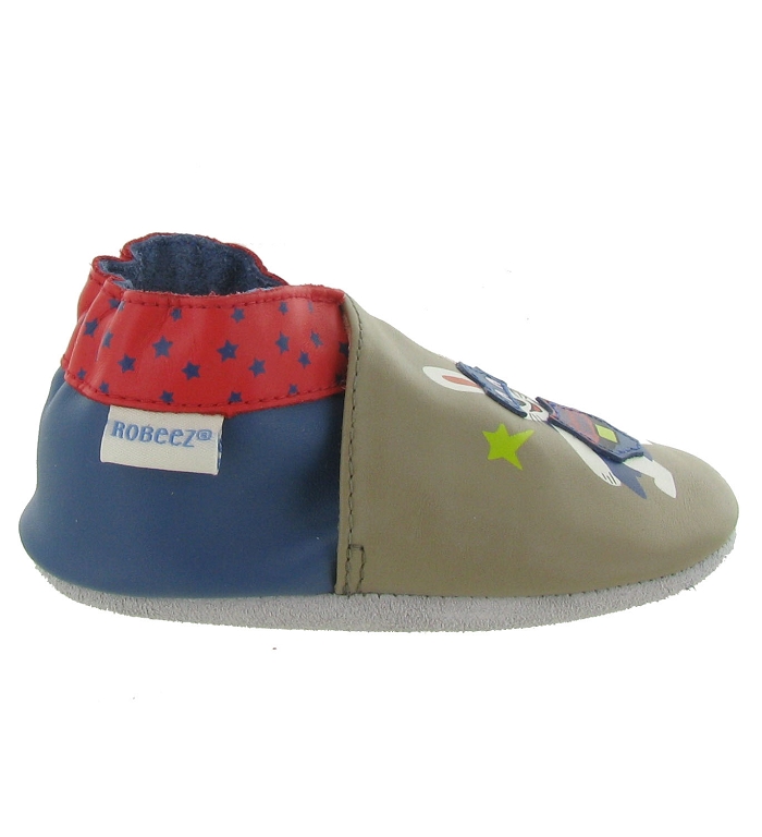 chaussons et pantoufles bebe garcon Robeez mega heroes gris